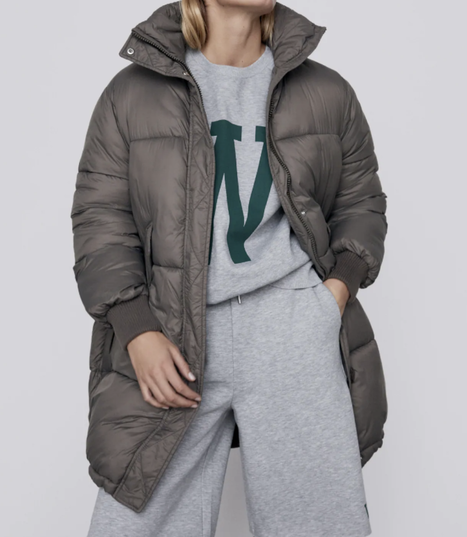 zara water repellent puffer jacket
